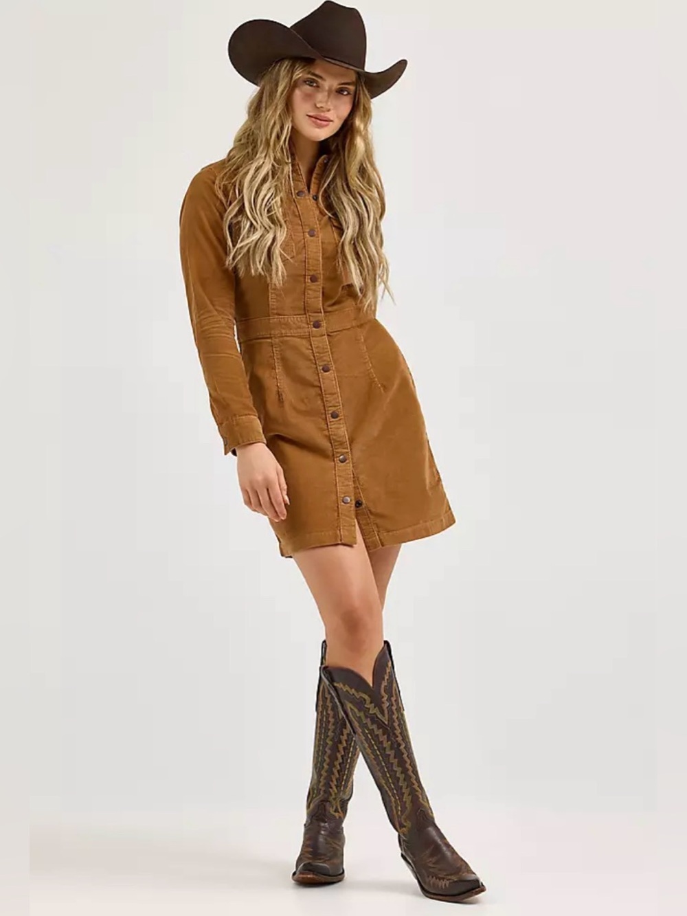 Wrangler Corduroy Western Shirt Dress